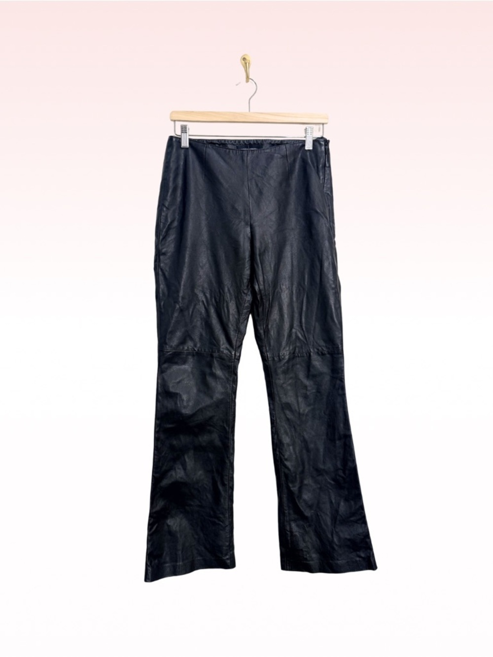 Vintage MODA INTERNATIONAL Black Leather Pants (Sz 8)